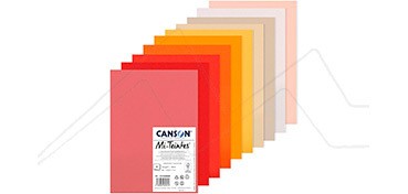 CANSON PACK MI-TEINTES 160 G 10 HOJAS TONOS CÁLIDOS