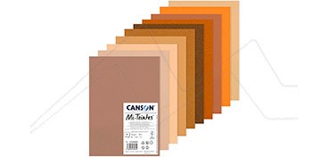 CANSON PACK MI-TEINTES 160 G 10 HOJAS TONOS TIERRA