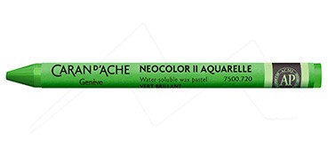 CARAN D´ACHE NEOCOLOR II PASTEL DE CERA ACUARELABLE VERDE BRILLANTE 720