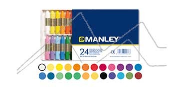 Caja de 24 Ceras Colores Variados Manley