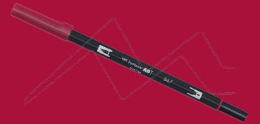 TOMBOW DUAL BRUSH PEN ROTULADOR CON PUNTA DE PINCEL Y PUNTA FINA CRIMSON Nº 847