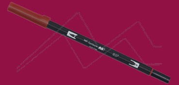 TOMBOW DUAL BRUSH PEN ROTULADOR CON PUNTA DE PINCEL Y PUNTA FINA WINE RED Nº 837