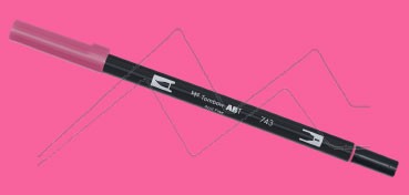 TOMBOW DUAL BRUSH PEN ROTULADOR CON PUNTA DE PINCEL Y PUNTA FINA HOT PINK Nº 743