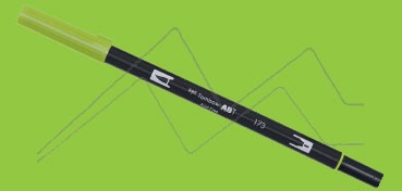 TOMBOW DUAL BRUSH PEN ROTULADOR CON PUNTA DE PINCEL Y PUNTA FINA WILLOW GREEN Nº 173