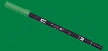 TOMBOW DUAL BRUSH PEN ROTULADOR CON PUNTA DE PINCEL Y PUNTA FINA SAP GREEN Nº 245