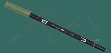 TOMBOW DUAL BRUSH PEN ROTULADOR CON PUNTA DE PINCEL Y PUNTA FINA GREY GREEN Nº 228