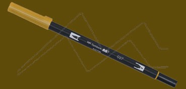 TOMBOW DUAL BRUSH PEN ROTULADOR CON PUNTA DE PINCEL Y PUNTA FINA DARK OCHRE Nº 027