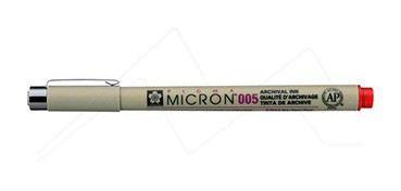 SAKURA PIGMA MICRON ROTULADOR CALIBRADO 005 (0,20 MM) ROJO