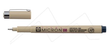 SAKURA PIGMA MICRON ROTULADOR CALIBRADO 08 (0.50 MM) AZUL NEGRO