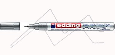 EDDING 780 ROTULADOR DE TINTA OPACA BRILLANTE PERMANENTE PUNTA REDONDA - PLATA