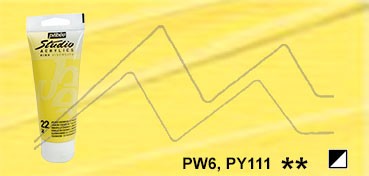 PEBEO STUDIO ACRYLICS HIGH VISCOSITY. ACRÍLICO ESTUDIO DE CUERPO ESPESO AMARILLO DE CADMIO LIMÓN (IMIT.) Nº 22