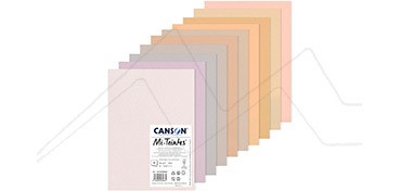 CANSON PACK MI-TEINTES 160 G 10 HOJAS COLORES PASTEL