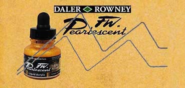 DALER ROWNEY TINTA ACRÍLICA LÍQUIDA FW PEARLESCENT AUTUMN GOLD Nº 126