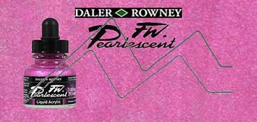 DALER ROWNEY TINTA ACRÍLICA LÍQUIDA FW PEARLESCENT SUNDOWN MAGENTA Nº 120