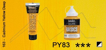 LIQUITEX ACRÍLICO BASICS TONO AMARILLO DE CADMIO OSCURO Nº 163