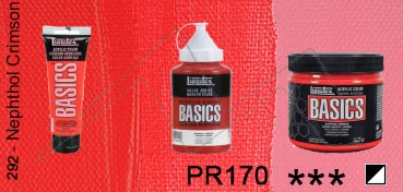 LIQUITEX ACRÍLICO BASICS ROJO NAFTOL CARMESÍ Nº 292