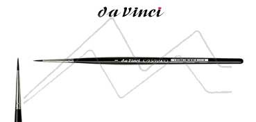 DA VINCI CASANEO PINCEL PARA ACUARELA DE FIBRA SINTÉTICA REDONDO VIROLA PLATEADA MANGO CORTO SERIE 5598