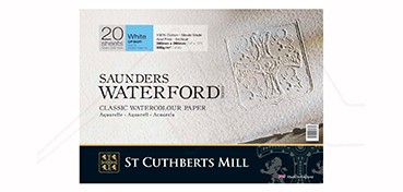 SAUNDERS WATERFORD BLOC PAPEL ACUARELA 300 G GRANO FINO 20 HOJAS 4 LADOS