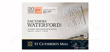 SAUNDERS WATERFORD BLOC PAPEL ACUARELA 300 G GRANO SATINADO 20 HOJAS 4 LADOS