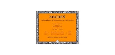 ARCHES BLOC ACUARELA GRANO GRUESO 300 G 20 HOJAS (COLA 4 LADOS)