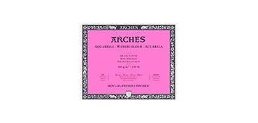 ARCHES BLOC ACUARELA GRANO SATINADO 300 G 20 HOJAS (COLA 4 LADOS)