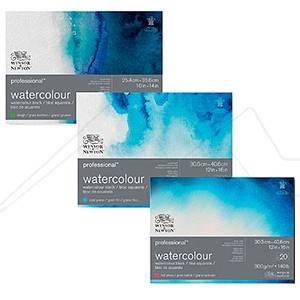Winsor & Newton Professional Watercolour - bloc aquarelle - 20 feuilles  100% coton - 300g/m² - collé 4 côtés - Schleiper - Catalogue online complet