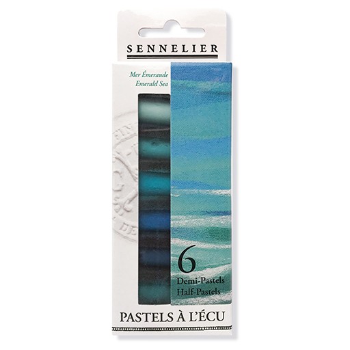 SENNELIER PASTELS À L`ÉCU SET MAR ESMERALDA 6 MEDIOS PASTELES