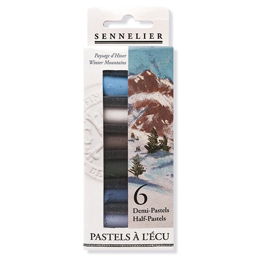 SENNELIER PASTELS À L`ÉCU SET MONTAÑA EN INVIERNO 6 MEDIOS PASTELES