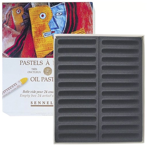 SENNELIER PASTELS À L`HUILE CAJA CARTÓN VACÍA PARA 24 PASTELES AL ÓLEO