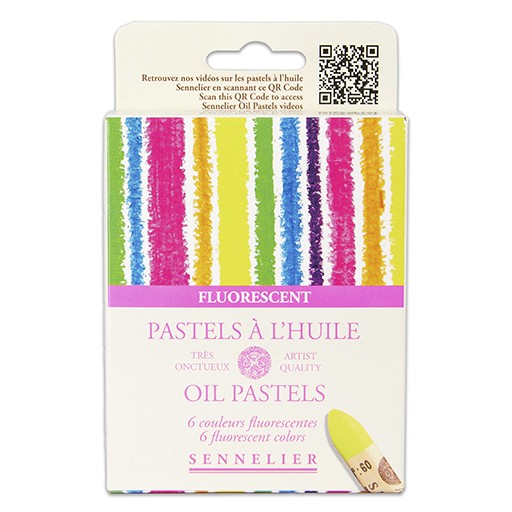 SENNELIER PASTELS À L`HUILE SET FLUORESCENTES 6 PASTELES AL ÓLEO