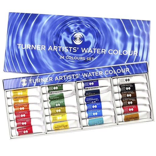 TURNER ARTIST WATERCOLOUR SET ACUARELA 24 TUBOS 5 ML