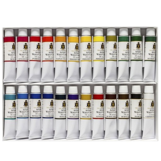 TURNER ARTIST WATERCOLOUR SET ACUARELA 24 TUBOS 15 ML