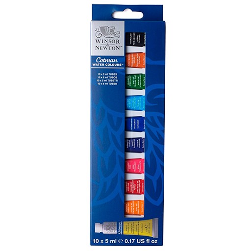 WINSOR & NEWTON SET DE INICIACIÓN ACUARELA COTMAN 10 X 5 ML