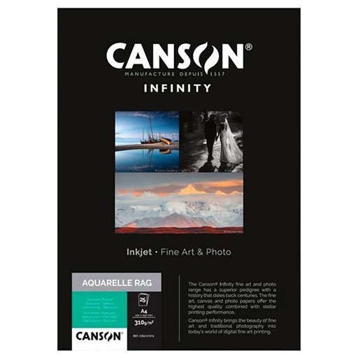 CANSON INFINITY ARCHES AQUARELLE RAG 310 G - PAPEL IMPRESIÓN DIGITAL Y FOTOGRAFÍA