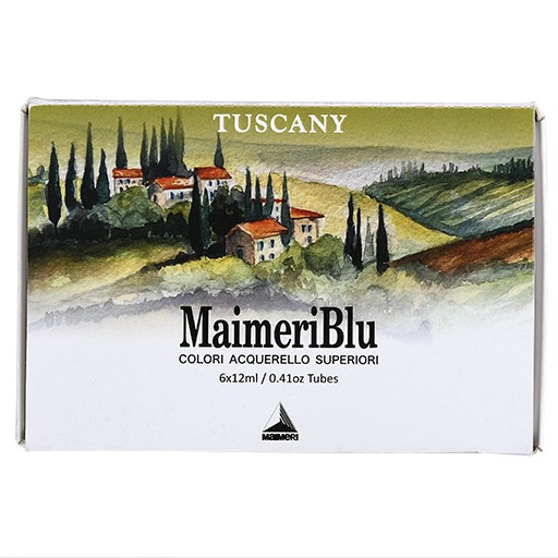 MAIMERI BLU SET TOSCANA ACUARELA 6 TUBOS 12 ML