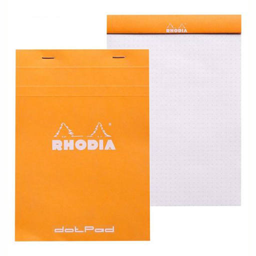 BLOC DE NOTAS RHODIA CON 80 HOJAS MICROPERFORADAS LISAS O PUNTEADAS DE 80 G