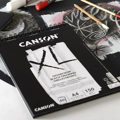 CANSON BLOC XL BLACK 150 G MICROPERFORADO ESPIRAL