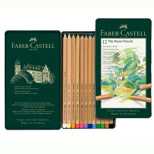 FABER-CASTELL PASTEL PITT LÁPICES PASTEL EN ESTUCHE DE METAL