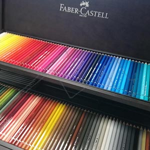 Material Bellas Artes – pintura-y-dibujo - Estuche de Lápices color  POLYCHROMO, Faber Castell (120 colores)