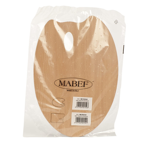 MABEF M/O PALETA PROFESIONAL OVALADA DE MADERA PARA PINTOR