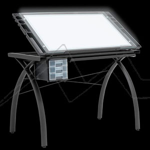Mesa de dibujo con iluminación led, 80 x 120 cm