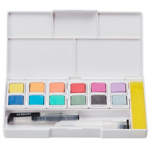 DERWENT PASTEL SHADES PAINT PAN SET - 12  COLORES