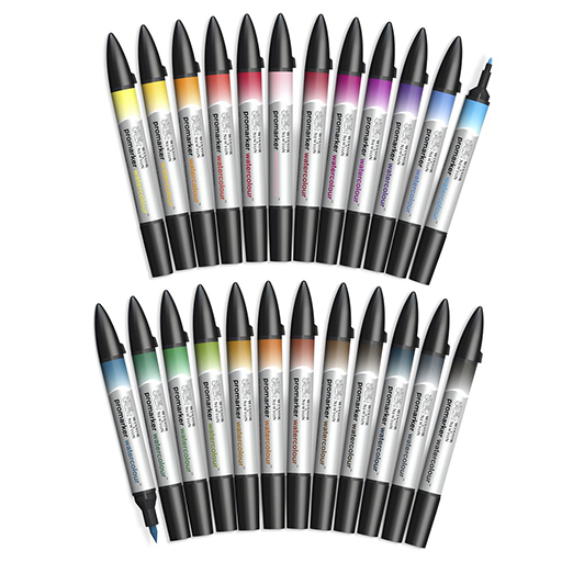 WINSOR & NEWTON PROMARKER WATERCOLOUR SET 24 BÁSICOS