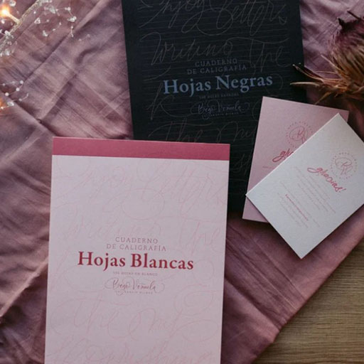 BEGO VIÑUELA SET CUADERNOS DE CALIGRAFÍA HOJAS BLANCAS Y NEGRAS