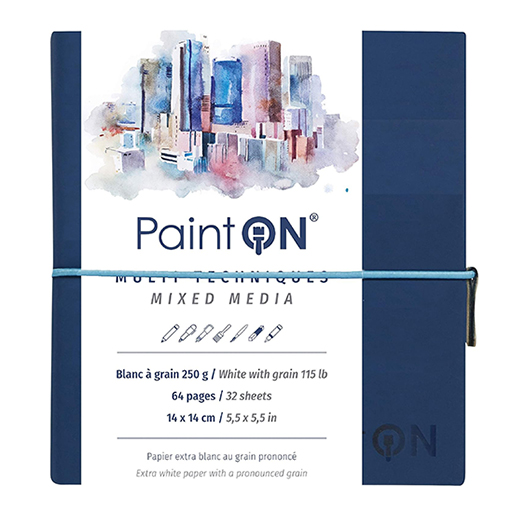 CLAIREFONTAINE CUADERNO PAINT ON AZUL ENCUADERNACIÓN COSIDA PAPEL BLANCO MULTITÉCNICAS 250 G