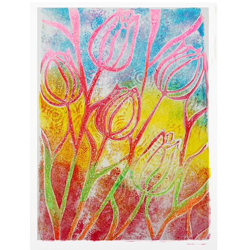 GELLI ARTS TULIP STENCIL - PLANTILLA DE TULIPAN PARA IMPRESIÓN