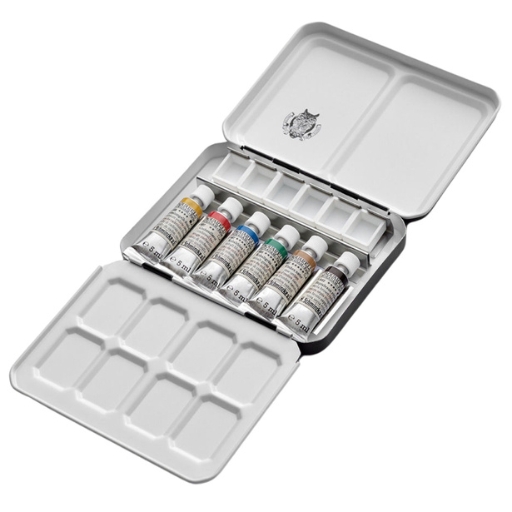 SCHMINCKE HORADAM RETRO WATERCOLOURS EDICIÓN LIMITADA - CAJA ACUARELA 6 TUBOS 5 ML + 6 MEDIOS GODETS VACÍOS