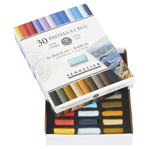 SENNELIER PASTELS À L`ÉCU SET PAISAJE DE LA PLAYA 30 MEDIOS PASTELES