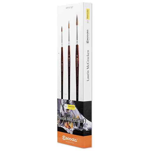 ESCODA SET 3 PINCELES ACUARELA LAURIN MCCRACKEN SERIE 8620-1