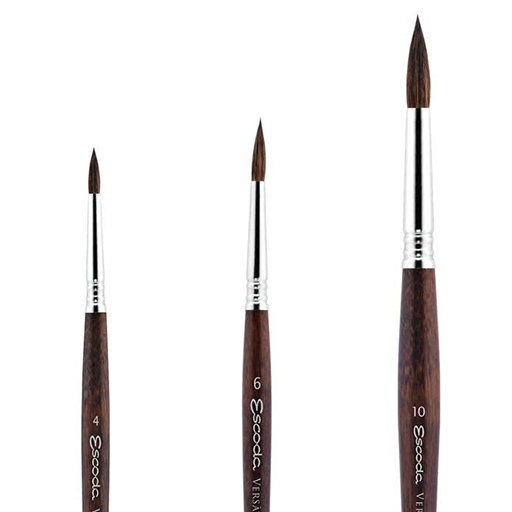 ESCODA SET 3 PINCELES ACUARELA LAURIN MCCRACKEN SERIE 8620-1